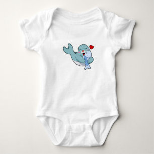 Seal with Fish Baby Bodysuit