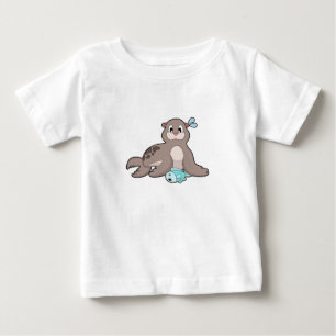 Seal with Fish Baby T-Shirt