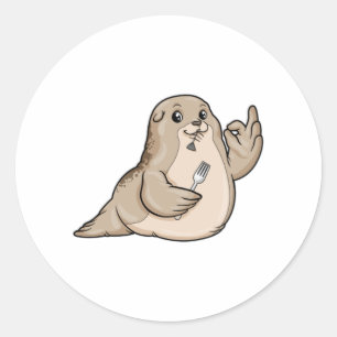 Seal with Fish & Fork