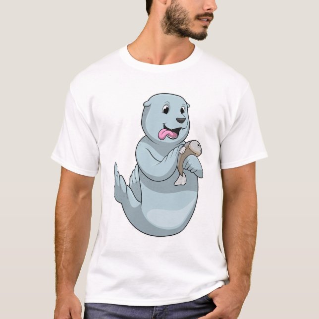 Seal with Fish T-Shirt (Front)