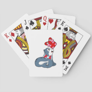 Seal with Gift Playing Cards