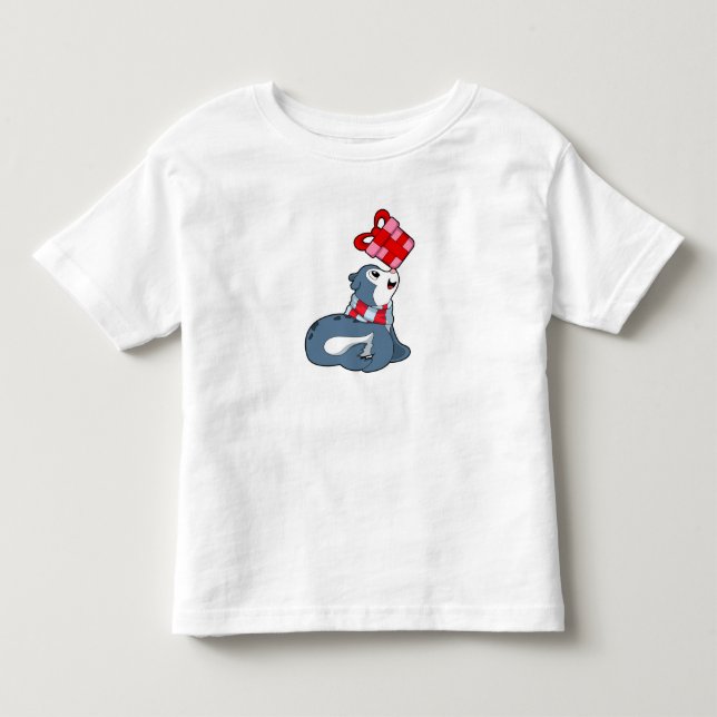 Seal with Gift Toddler T-Shirt (Front)