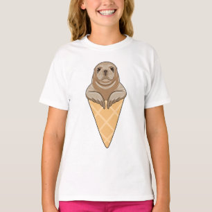 Seal with Ice cream cone T-Shirt