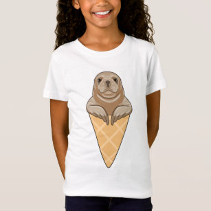 Seal with Ice cream cone T-Shirt
