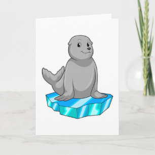Seal with Ice floe Card