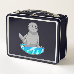 Seal with Ice floe Metal Lunch Box