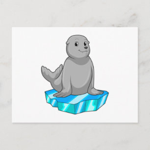Seal with Ice floe Postcard