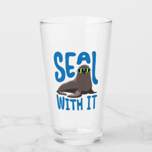 Seal With It Cool Seal with Sunglasses Glass