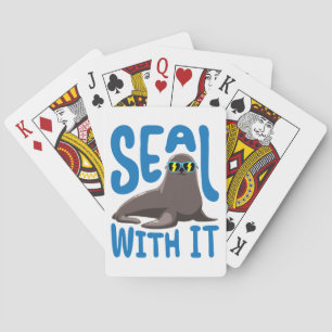 Seal With It Cool Seal with Sunglasses Playing Cards