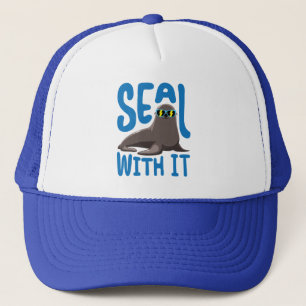 Seal With It Cool Seal with Sunglasses Trucker Hat