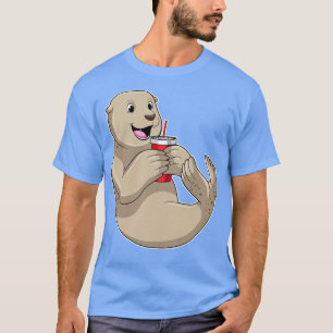 Seal with Mug with Straw T-Shirt