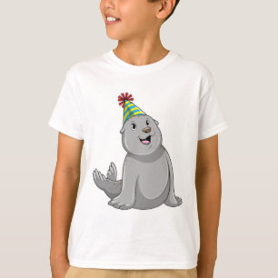 Seal with Party hat Party T-Shirt