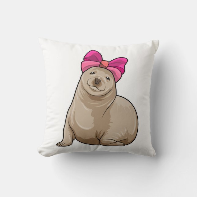 Seal with Ribbon Cushion (Front)