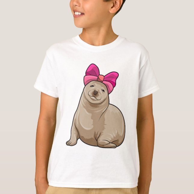 Seal with Ribbon T-Shirt (Front)