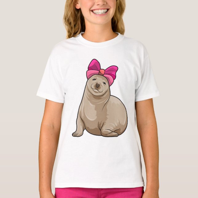 Seal with Ribbon T-Shirt (Front)