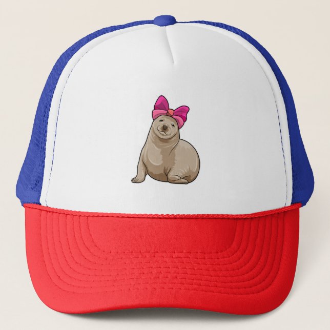 Seal with Ribbon Trucker Hat (Front)
