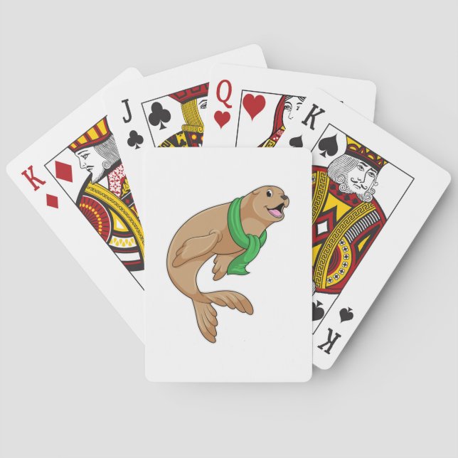 Seal with Scarf Playing Cards (Back)