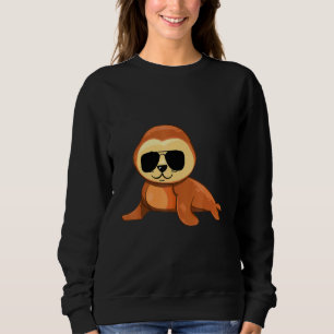 Seal With Sunglasses Cool Summer Baby Shades Anima Sweatshirt
