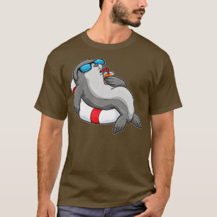 Seal with Swim ring and Drink T-Shirt