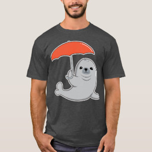 Seal with Umbrella T-Shirt