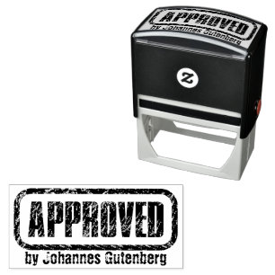 Seal Your Approval with Style: Personalised  Self-inking Stamp