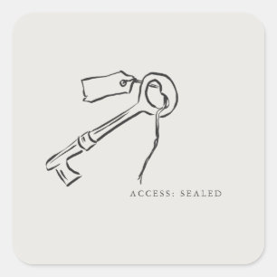 Sealed Key- Regency Correspondence Archive Square Sticker