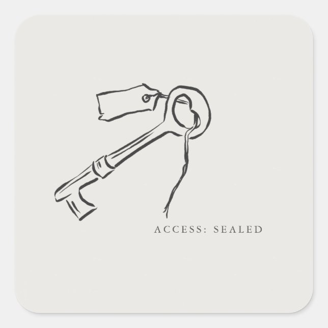 Sealed Key- Regency Correspondence Archive  Square Sticker (Front)