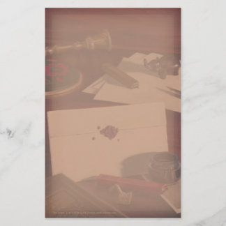 Sealed Letter on Antique Desk stationery