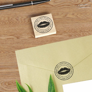 Sealed with a Kiss 2" Rubber Stamp