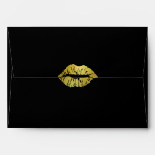 Sealed with a Kiss Black Blank Envelope