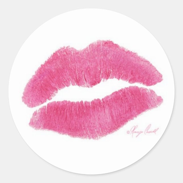 Sealed with a Kiss Classic Round Sticker (Front)