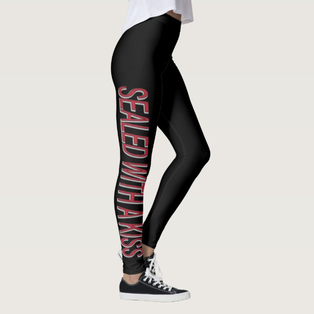 sealed with a kiss love quotes leggings (Right)