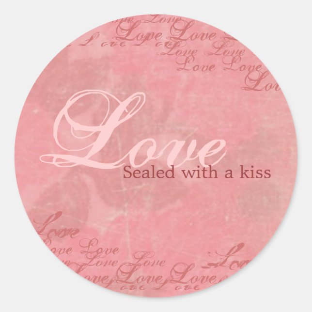 Sealed with a kiss - Love Sticker (Front)