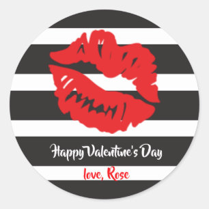 Sealed with a kiss Valentine's Day Classic Round Sticker