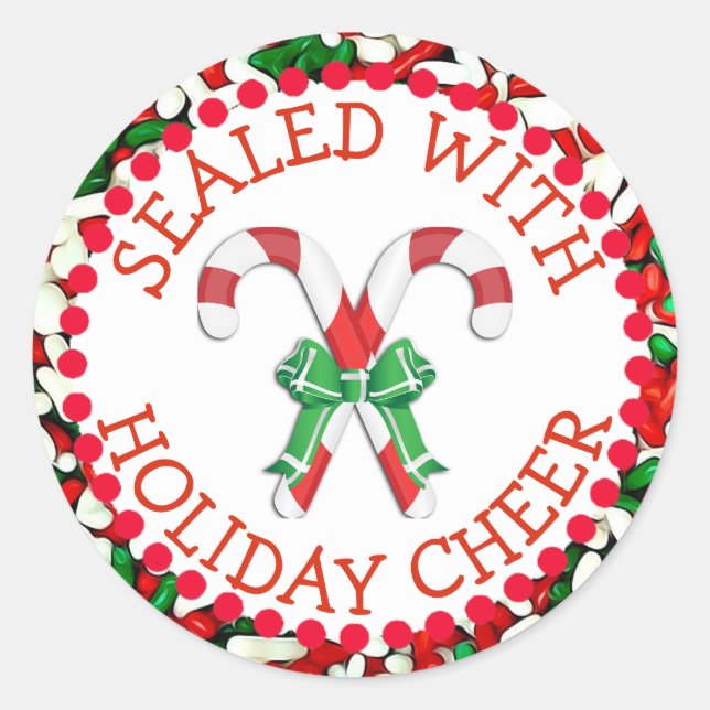 Sealed with Holidays Cheer Holidays Stickers (Front)