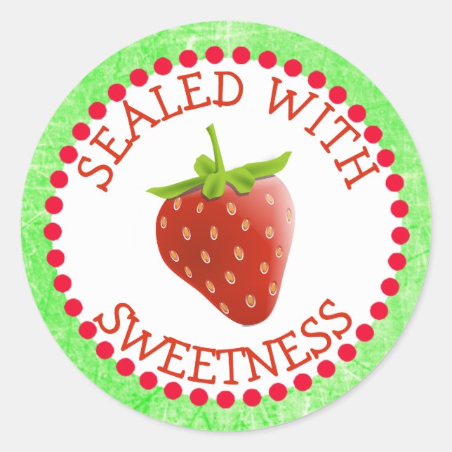 Sealed with Sweetness Strawberry Stickers (Front)