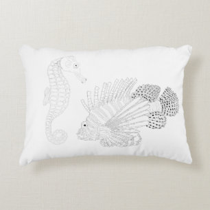 Sealife Adult Colouring Pillow