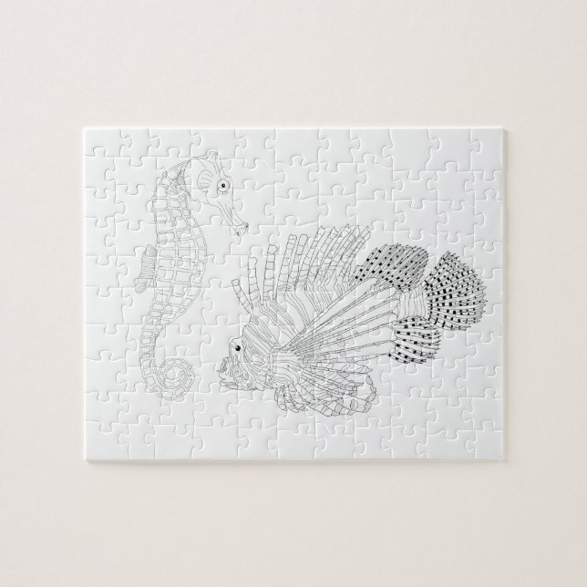 Sealife Adult Colouring Puzzle (Horizontal)