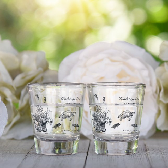 Sealife Bachelorette Weekend Party Favour Custom Shot Glass (Creator Uploaded)