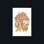 Sealife Collection Canvas Print<br><div class="desc">This art print displays sharp,  vivid images with a high degree of colour accuracy. Get your sealife collection today in this vintage print. It beautiful red coral reef and lovely starfish will go great on any product.</div>
