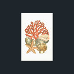 Sealife Collection Canvas Print<br><div class="desc">This art print displays sharp, vivid images with a high degree of colour accuracy. Get your sealife collection today in this vintage print. It beautiful red coral reef and lovely starfish will go great on any product.</div>