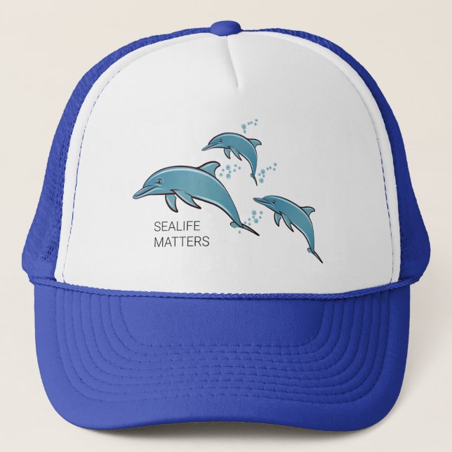 SEALIFE MATTERS - DOLPHINS TRUCKER HAT (Front)