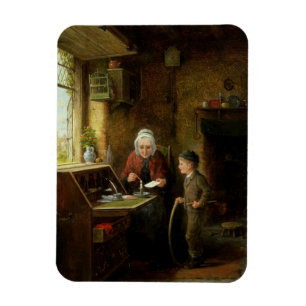 Sealing a Letter, 1890 (oil on panel) Magnet