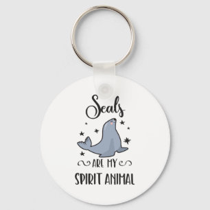 Seals Are My Spirit Animal Cute Seal Lover Key Ring