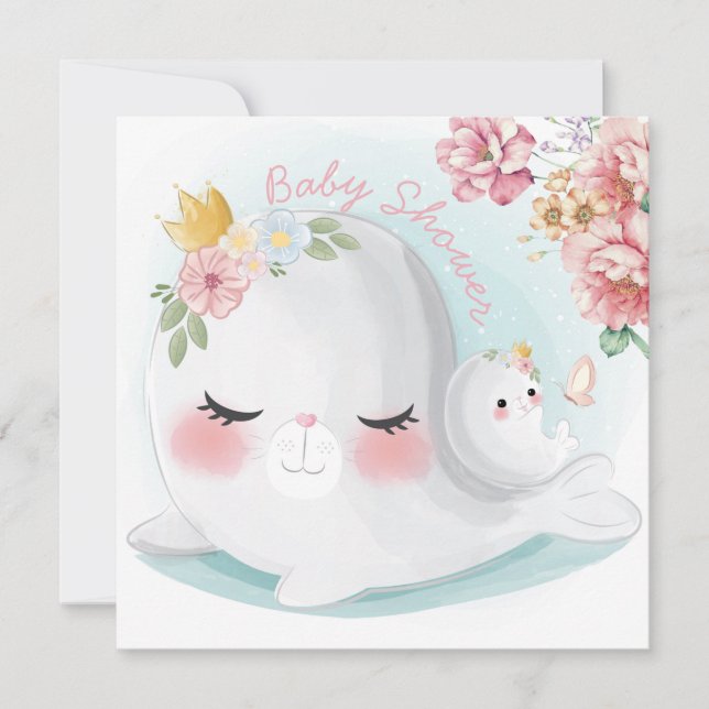 Seals Baby Shower Invitation (Front)