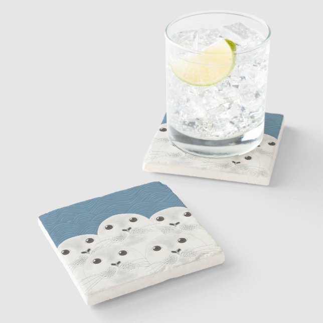 Seals Stone Coaster (Side)