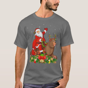 Seals Xmas Matching Funny Santa Riding Seals Chris T-Shirt