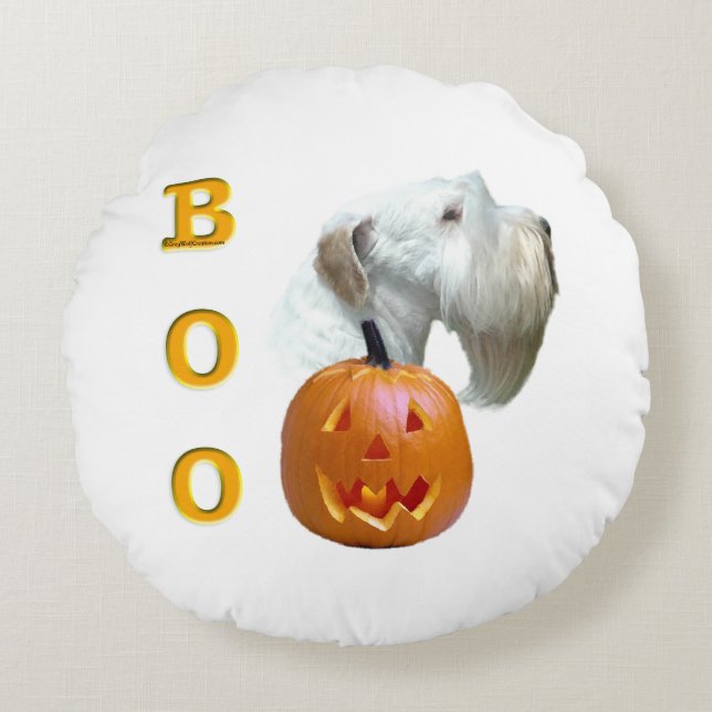 Sealyham Terrier Boo Round Cushion (Front)