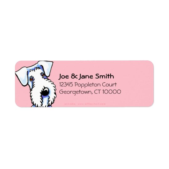 Sealyham Terrier Bubble Gum Pink Return Address Label