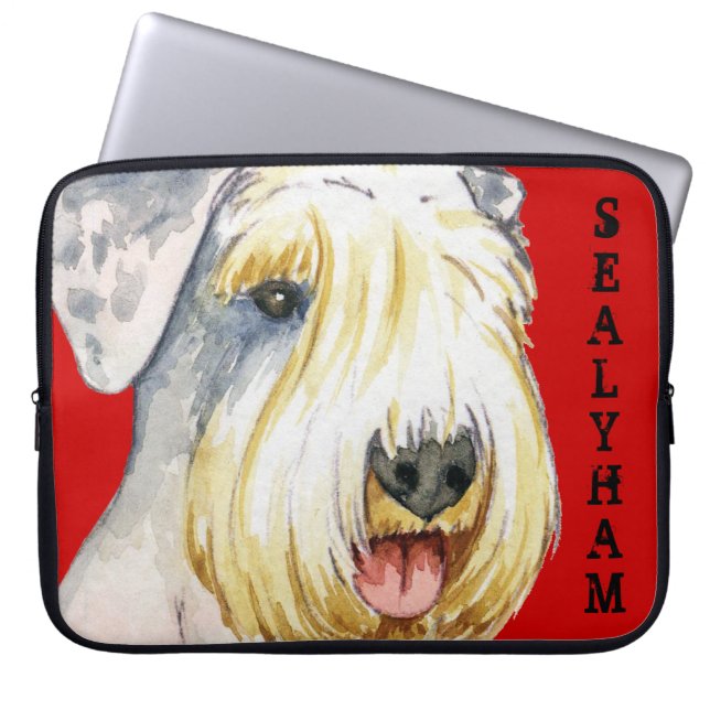 Sealyham Terrier Colour Block Laptop Sleeve (Front)